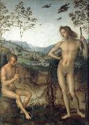 Pietro vannucci called IL perugino Apollo and Marilyn income Ah oil painting on canvas